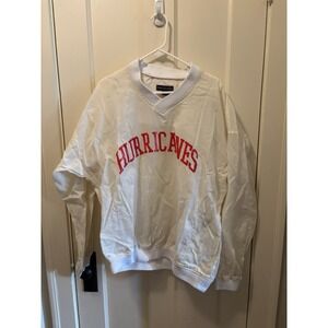 Vintage Fruit of the Loom Carolina Hurricanes NHL Windbreaker White Mens Large